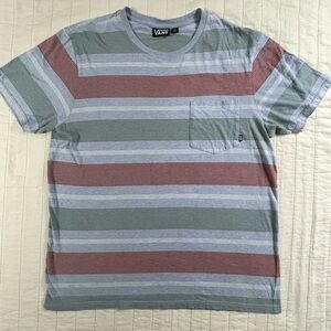 Vans Men's Multicolor Striped Pocket  Tee XL